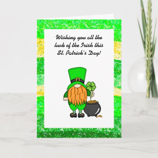 Happy St Patrick's Day | Niedlich Leprechaun Karte (Vorderseite)