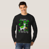 Happy St Patrick's Day Niedlich Llama Irish Kleebl T-Shirt (Vorne ganz)