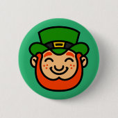 Happy St. Patrick's Day | Niedlich Lucky Leprechau Button (Vorderseite)