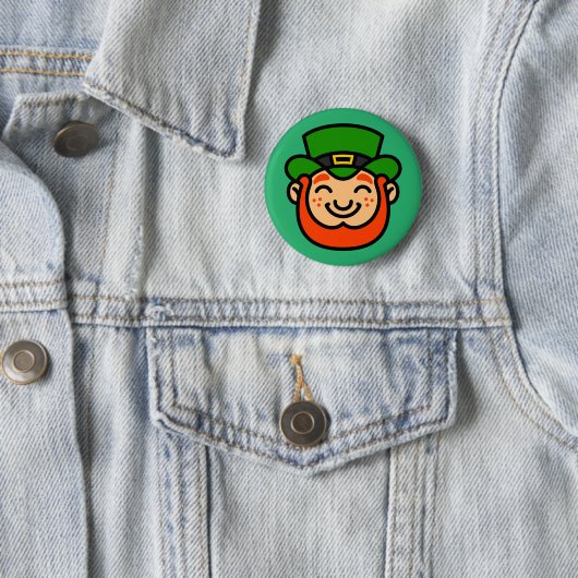 Happy St. Patrick's Day | Niedlich Lucky Leprechau Button (Beispiel)