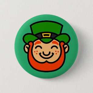 Happy St. Patrick's Day Niedlich Lucky Leprechau Button