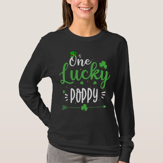Happy St Patricks Day Niedlich One Lucky Poppy Out T-Shirt (Vorderseite)