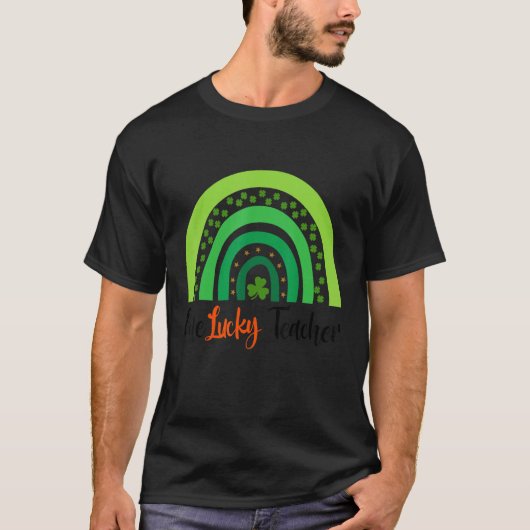 Happy St Patricks Day Niedlich One Lucky Teacher R T-Shirt (Vorderseite)