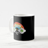 Happy St. Patrick's Day Niedlich Rainbow Kaffeetasse (Vorderseite Links)