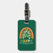 Happy St Patrick's Day Niedlich Rainbow Leopard Gepäckanhänger (Vorderseite vertikal)
