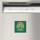 Happy St Patrick's Day Niedlich Rainbow Leopard Magnet (In Situ (Geschirrspüler))