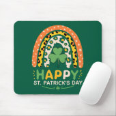 Happy St Patrick's Day Niedlich Rainbow Leopard Mousepad (Mit Mouse)
