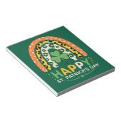 Happy St Patrick's Day Niedlich Rainbow Leopard Notizblock (angewinkelt)