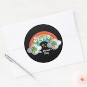 Happy St. Patrick's Day Niedlich Rainbow Runder Aufkleber (Umschlag)