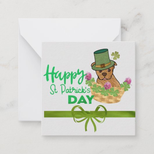 Happy St. Patricks Day Note Card Mitteilungskarte (Vorderseite)