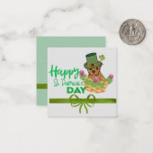 Happy St. Patricks Day Note Card Mitteilungskarte (Vorderseite/Rückseite Beispiel)