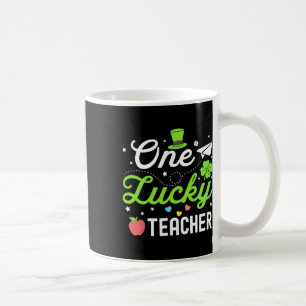 Happy St Patricks Day One Lucky Teacher Kleeblatt Kaffeetasse