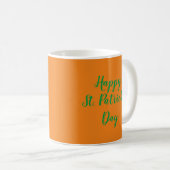 Happy St. Patrick's Day Orange Kaffeetasse (VorderseiteRechts)
