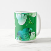 "Happy St. Patrick's Day" Originelles Kunstwerk Kaffeetasse (VorderseiteRechts)