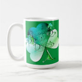 "Happy St. Patrick's Day" Originelles Kunstwerk Kaffeetasse (Links)