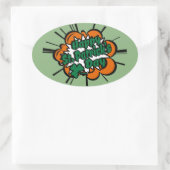 Happy St. Patrick's Day Ovaler Aufkleber (Tasche)