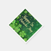 Happy St. Patrick's Day Paper Napkin Serviette (Ecke)