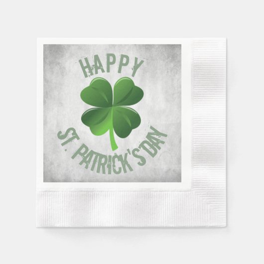 Happy St. Patrick's Day Paper Napkins Serviette (Vorderseite)