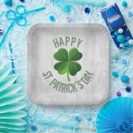 Happy St. Patrick's Day Paper Plate Pappteller (Party)