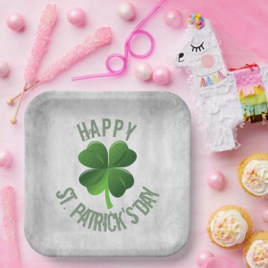 Happy St. Patrick's Day Paper Plate Pappteller (Party)