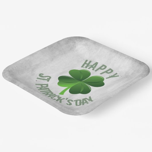 Happy St. Patrick's Day Paper Plate Pappteller (Gewinkelt)