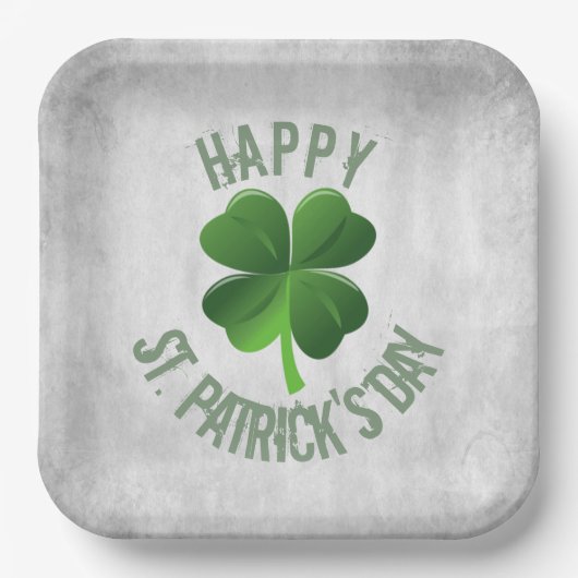 Happy St. Patrick's Day Paper Plate Pappteller (Vorderseite)