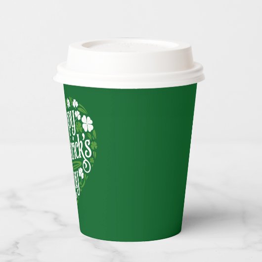 Happy St Patrick's Day Pappbecher (Links)