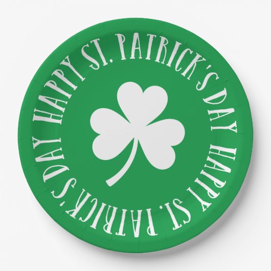 Happy St. Patrick's Day Pappteller (Vorderseite)