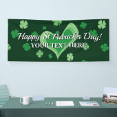 Happy St. Patrick's Day Party Banner mit Kleeblatt (Messe)