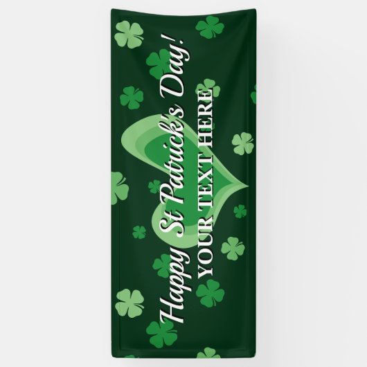 Happy St. Patrick's Day Party Banner mit Kleeblatt (Vertikal)
