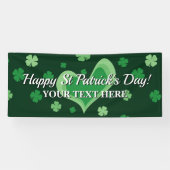 Happy St. Patrick's Day Party Banner mit Kleeblatt (Horizontal)