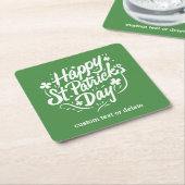 Happy St Patricks Day Party Custom Irish Kleeblatt Rechteckiger Pappuntersetzer (angewinkelt)