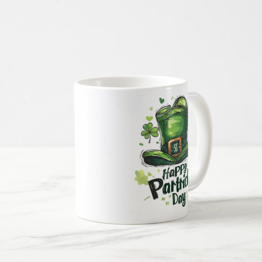 Happy St. Patrick's Day Party Kaffeetasse (VorderseiteRechts)