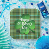 Happy St Patrick's Day Party Kleeblatt Personalisi Pappteller (Party)