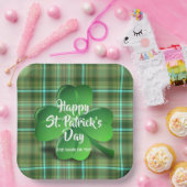 Happy St Patrick's Day Party Kleeblatt Personalisi Pappteller (Party)
