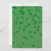 Happy St Patricks Day Party Lucky Kleeblatt Clover Einladung (Rückseite)