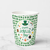Happy St. Patrick's Day Party Pappbecher (Rückseite)