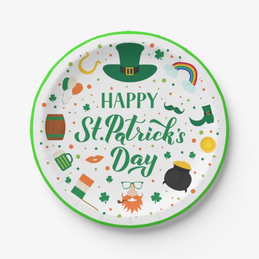 Happy St. Patrick's Day Party Pappteller (Vorderseite)