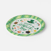 Happy St. Patrick's Day Party Pappteller (Schrägansicht)