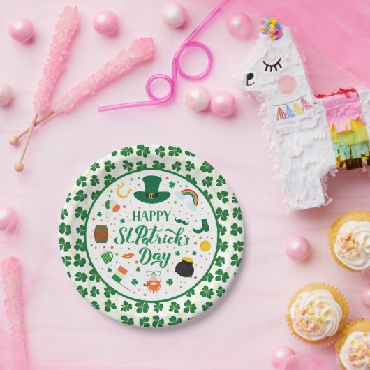 Happy St. Patrick's Day Party Pappteller (Party)