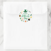 Happy St. Patrick's Day Party Runder Aufkleber (Tasche)
