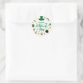 Happy St. Patrick's Day Party Runder Aufkleber (Tasche)
