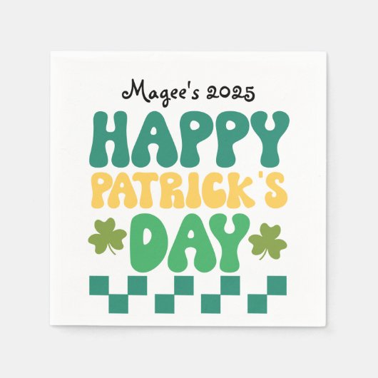 Happy St. Patrick's Day Party Serviette (Vorderseite)