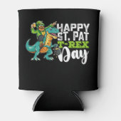 Happy St Patrick's Day Pat T Rex Dinosaur Dosenkühler (Vorderseite)