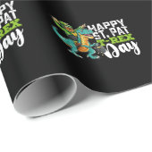Happy St Patrick's Day Pat T Rex Dinosaur Geschenkpapier (Rolleneckpunkt)