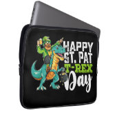 Happy St Patrick's Day Pat T Rex Dinosaur Laptopschutzhülle (Vorne Rechts)