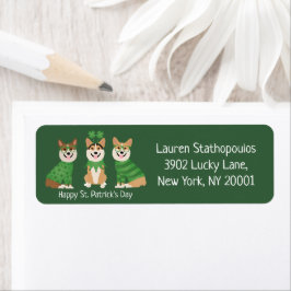 Happy St Patricks Day Pembroke Welsh Corgi Dogs