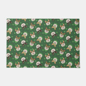 Happy St Patricks Day Pembroke Welsh Corgi Dogs Fußmatte (Vorderseite)