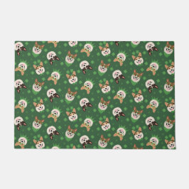 Happy St Patricks Day Pembroke Welsh Corgi Dogs Fußmatte