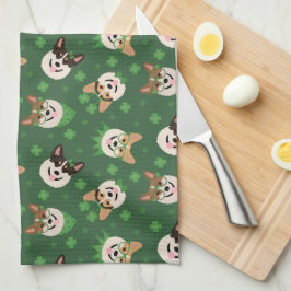 Happy St Patricks Day Pembroke Welsh Corgi Dogs Geschirrtuch